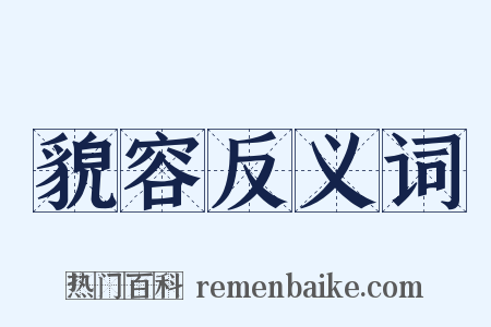 貌容反义词是什么意思的图片